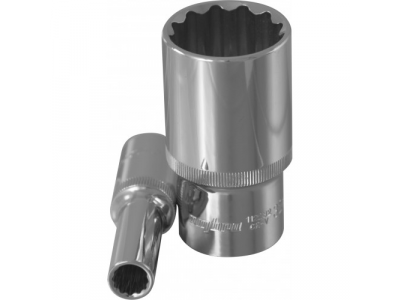 Головка торцевая 12 гранная глубокая 1/2"DR 15мм., Ombra 112215